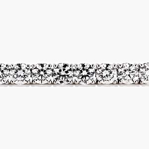 tennis bracelet set with lab grown diamonds in a 4 prong setting in white gold by MiaDonna