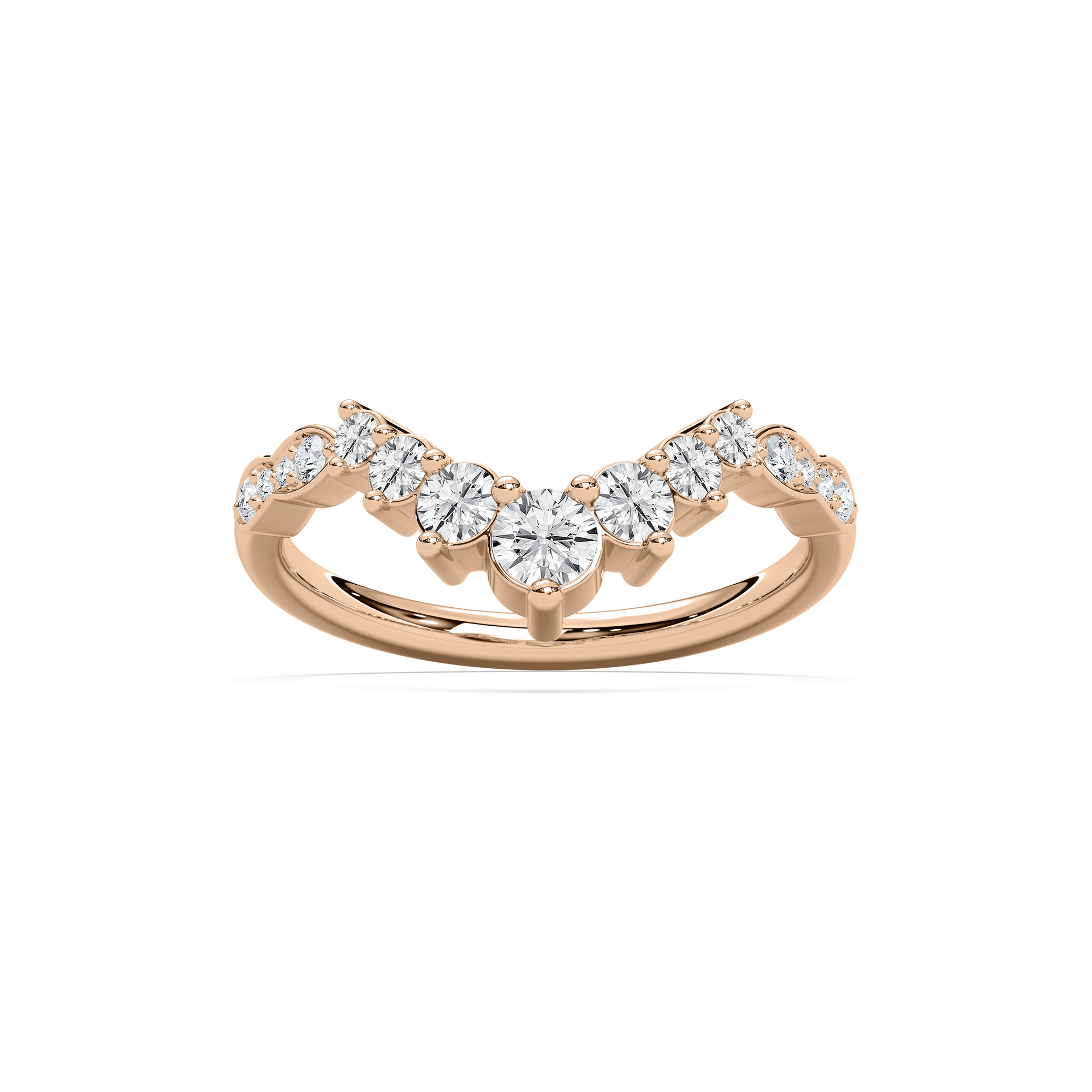 Valen Wedding Band in Rose Gold