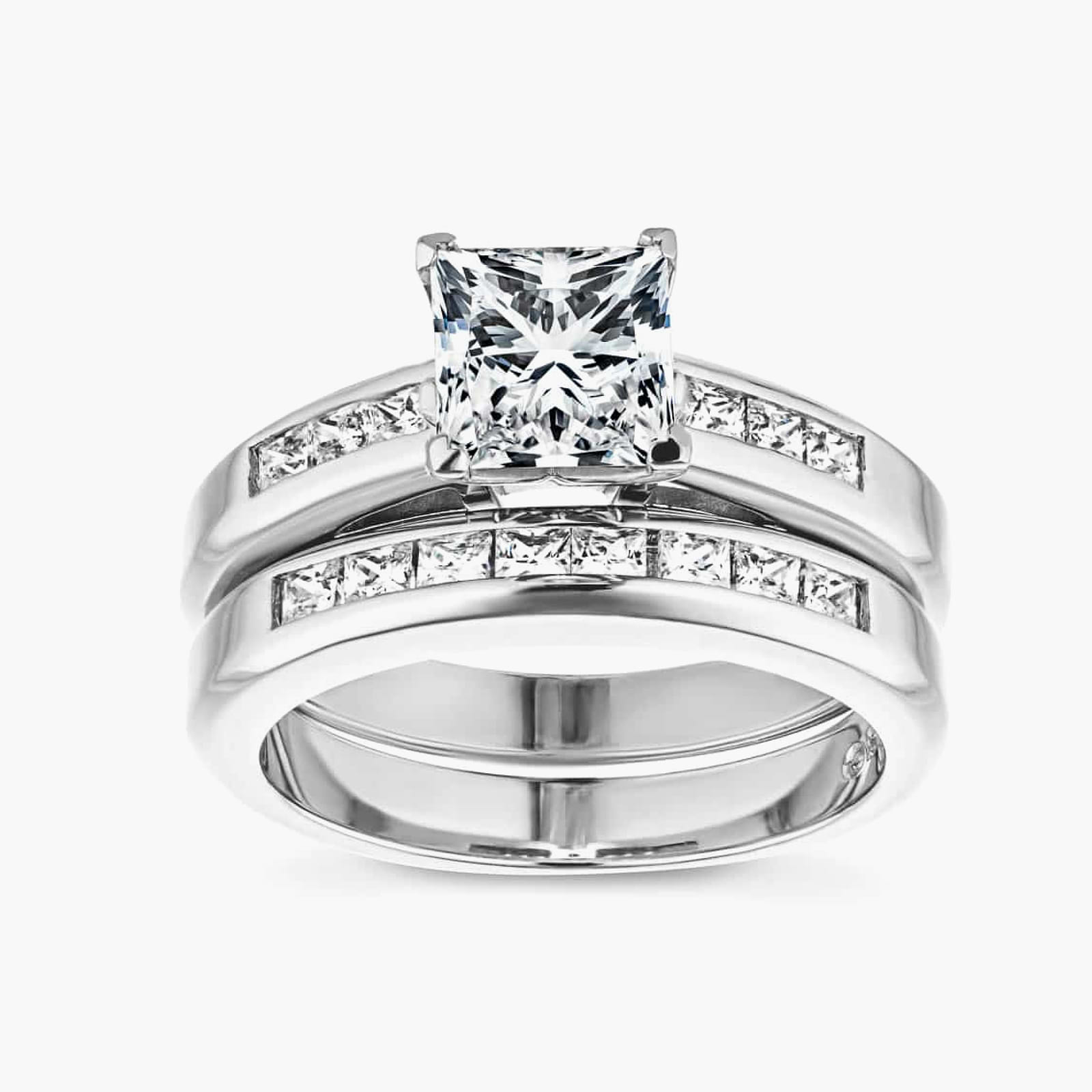 Melanie Lab Grown Diamond Cathedral Channel Wedding Set
