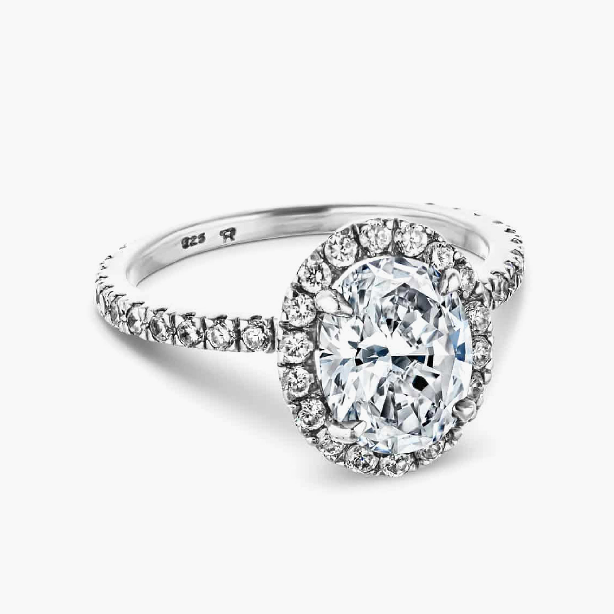 Dream Lab Grown Diamond Halo Classic Prong Wedding Set