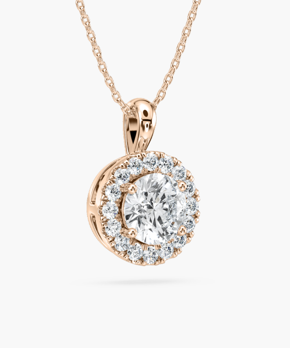 Lab Grown Diamond Halo Pendant