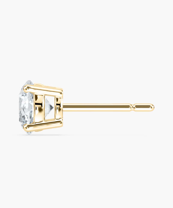 Buildable Four Prong Diamond Earrings in white gold