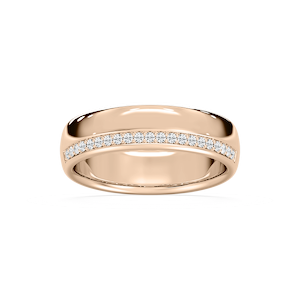 Adam 1/5 ctw Round Lab Grown Diamond 6.25mm Channel Wedding Band