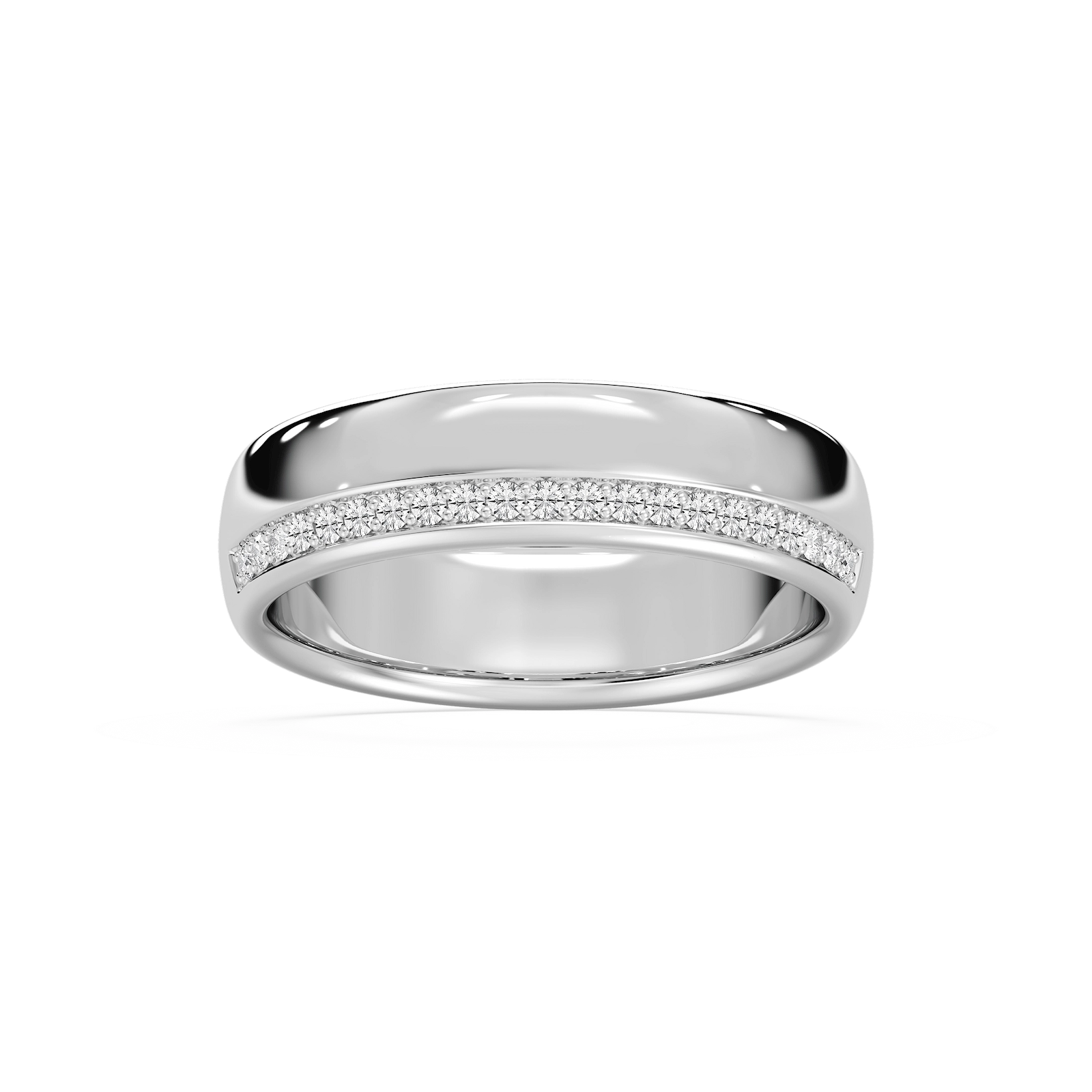 Adam Diamond Edge Band 6.25mm in Rose Gold