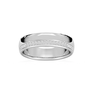 Adam 1/5 ctw Round Lab Grown Diamond 6.25mm Channel Wedding Band