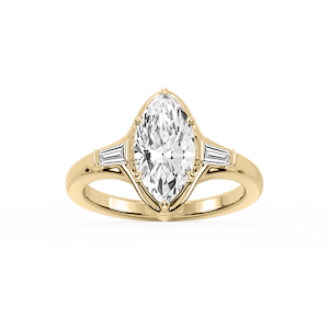 Adeline Marquise Lab Grown Diamond Six Prong Three Stone Engagement Ring