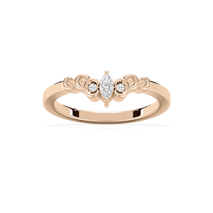 Adelle 1/2 ctw Marquise and Round Lab Grown Diamond Scroll Curved Band