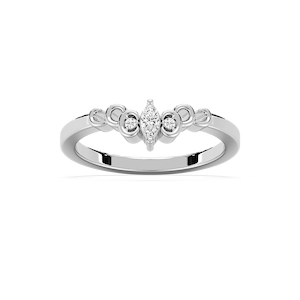Adelle 1/2 ctw Marquise and Round Lab Grown Diamond Scroll Curved Band
