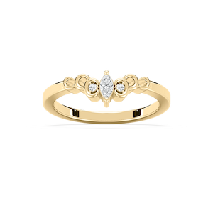 Adelle 1/2 ctw Marquise and Round Lab Grown Diamond Scroll Curved Band