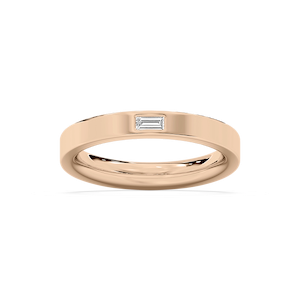 Aimee 1/8 ct Baguette Lab Grown Diamond Burnished Stackable Band