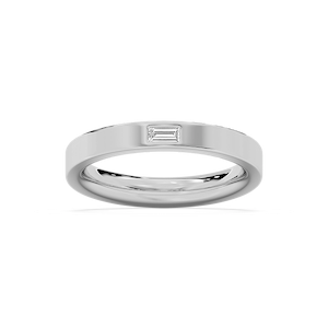 Aimee 1/8 ct Baguette Lab Grown Diamond Burnished Stackable Band