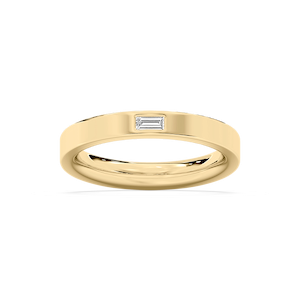 Aimee 1/8 ct Baguette Lab Grown Diamond Burnished Stackable Band
