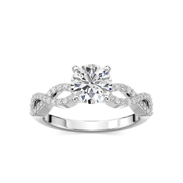 Ayla Lab Grown Diamond Infinity Side Stone Engagement Ring