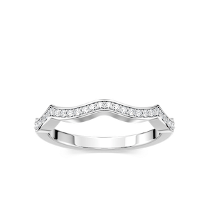 Ayla 1/8 ctw Round Lab Grown Diamond Channel Set Curved Band