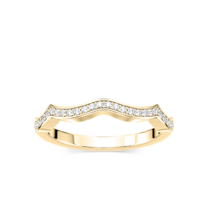 Ayla 1/8 ctw Round Lab Grown Diamond Channel Set Curved Band