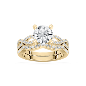 Ayla Lab Grown Diamond Infinity Twist Wedding Set