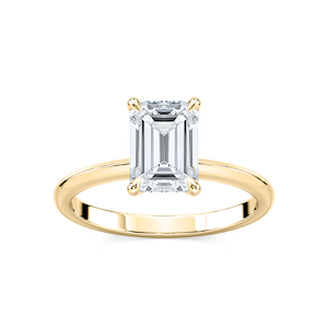 Alma Emerald Lab Grown Diamond Knife Edge Solitaire Engagement Ring