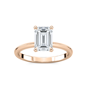 Alma Emerald Lab Grown Diamond Knife Edge Solitaire Engagement Ring