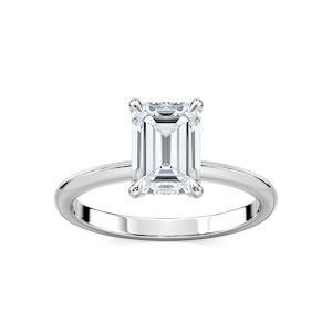 Alma Emerald Lab Grown Diamond Knife Edge Solitaire Engagement Ring