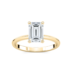 Alma Emerald Lab Grown Diamond Knife Edge Solitaire Engagement Ring