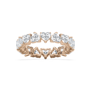 Eva 3 ½ ctw Heart Lab Grown Diamond Alternating Eternity Band