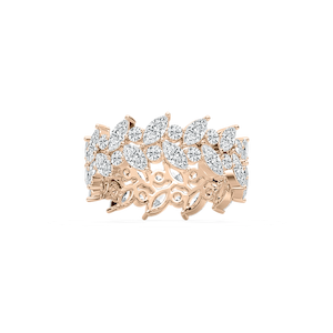 Natalie 3 ¼ ctw Marquise and Round Lab Grown Diamond Alternating Eternity Band