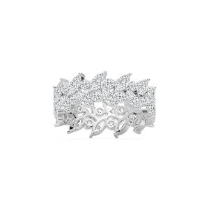 Natalie 3 ¼ ctw Marquise and Round Lab Grown Diamond Alternating Eternity Band