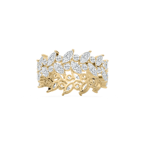 Natalie 3 ¼ ctw Marquise and Round Lab Grown Diamond Alternating Eternity Band