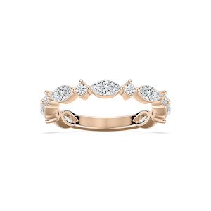 Lyla 1 ⅙ ctw Marquise and Round Lab Grown Diamond Shared Prong Wedding Band