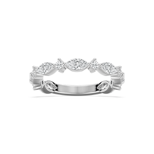 Lyla 1 ⅙ ctw Marquise and Round Lab Grown Diamond Shared Prong Wedding Band