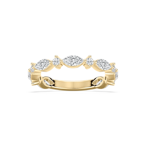 Lyla 1 ⅙ ctw Marquise and Round Lab Grown Diamond Shared Prong Wedding Band