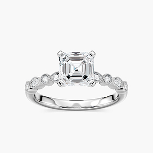 Amore Vintage Engagement Ring - Asscher Cut 1.76ct Lab Grown Diamond (RTS)