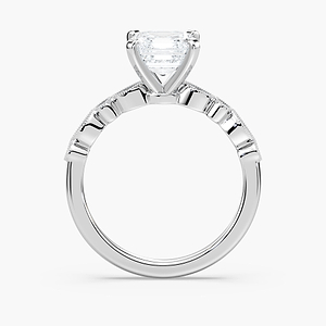 Amore Vintage Engagement Ring - Asscher Cut 1.76ct Lab Grown Diamond (RTS)