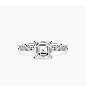 Amore Vintage Engagement Ring - Asscher Cut 1.76ct Lab Grown Diamond (RTS)