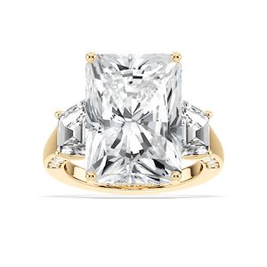Aniyah 17 ¹⁄₂ ctw Radiant Lab Grown Diamond Three Stone Engagement Ring - Signature Collection