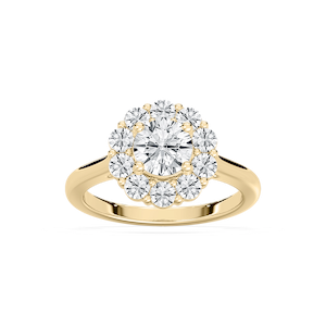 Arianna 1 ⁷⁄₈ ctw Round Lab Grown Diamond Flower Halo Engagement Ring