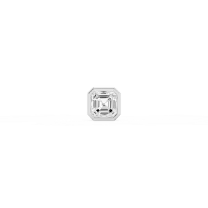Asscher Lab Grown Diamond Bezel Set Single Stud Earring