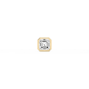 Asscher Lab Grown Diamond Bezel Set Single Stud Earring