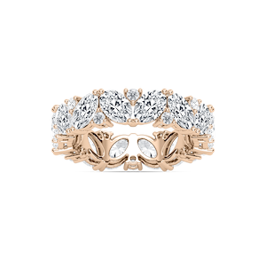 Sabrina 4 ⅞ ctw Oval and Round Lab Grown Diamond Staggared Eternity Band