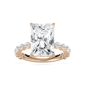 Aubrey 7 ctw Radiant Lab Grown Diamond Single Shared Prong Hidden Halo Engagement Ring