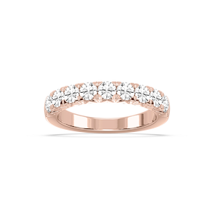 August 1 ctw Round Lab Grown Diamond French Pave Anniversary Band