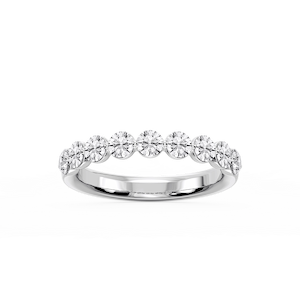 Aurora Round Lab Grown Diamond Single Shared Prong Anniversary Band