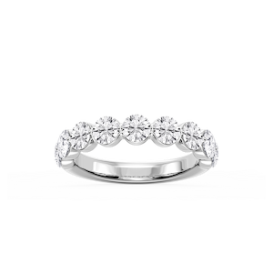 Aurora Round Lab Grown Diamond Single Shared Prong Anniversary Band