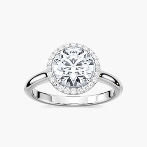 Ava Lab Grown Diamond Stackable Halo Engagement Ring
