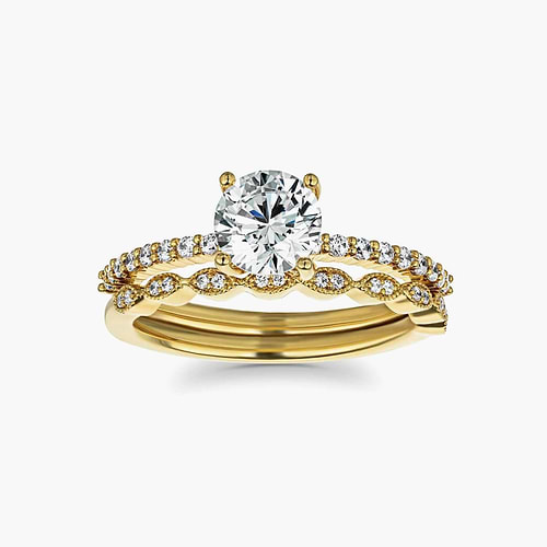 Evelyn Lab Grown Diamond Classic Prong Stackable Wedding Set
