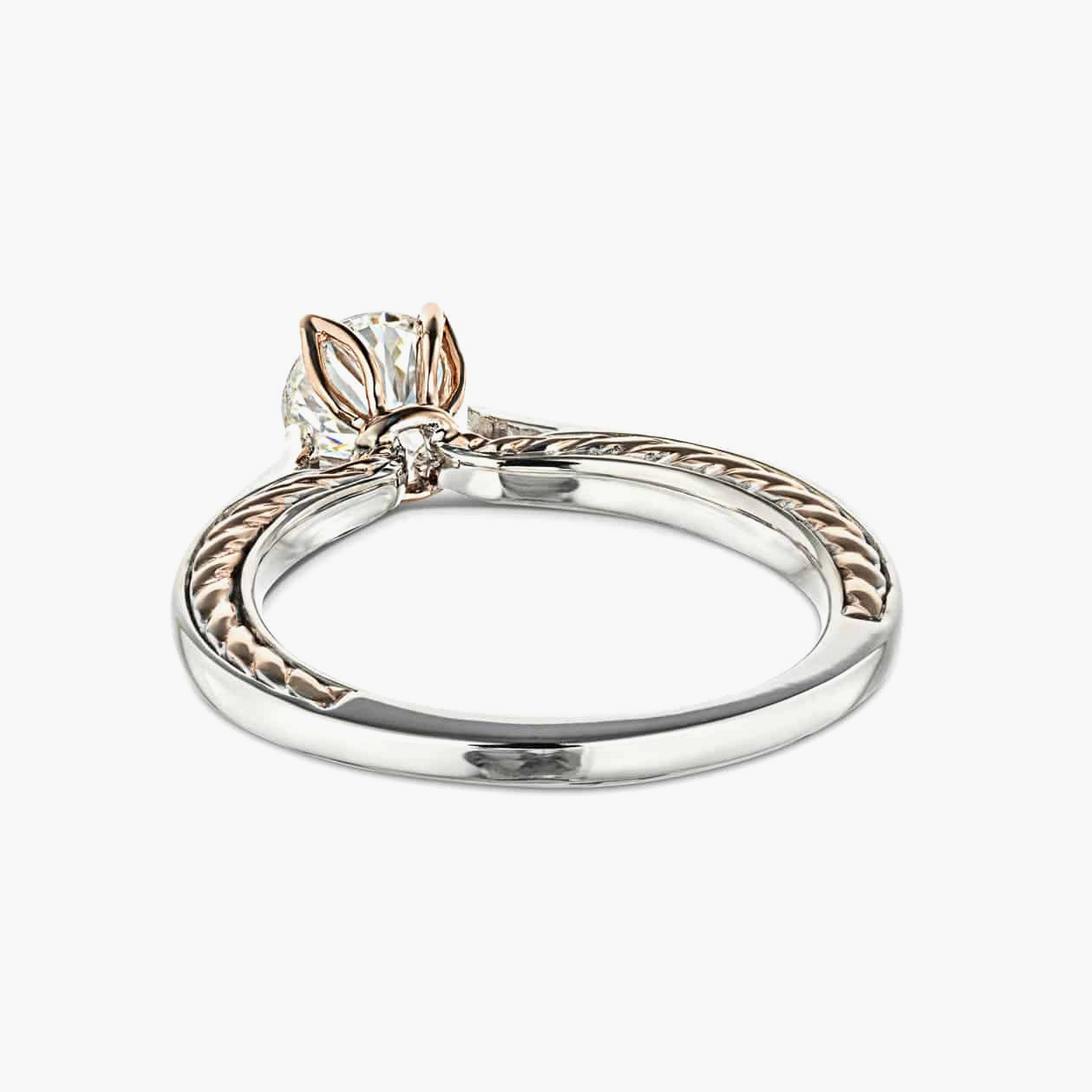 Burnside Two Tone Wedding Ring Set