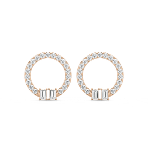 Baguette Circle Fashion Earring