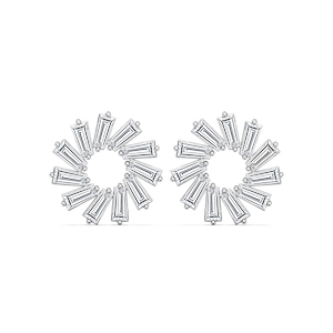 1/4 ctw Tapered Baguette Lab Grown Diamond Circular Earrings