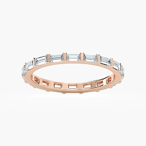 Everett 3/4 ctw Baguette Lab Grown Diamond Bar Set Eternity Band