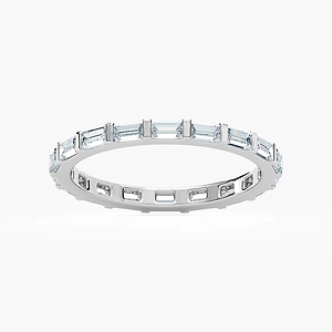 Everett 3/4 ctw Baguette Lab Grown Diamond Bar Set Eternity Band